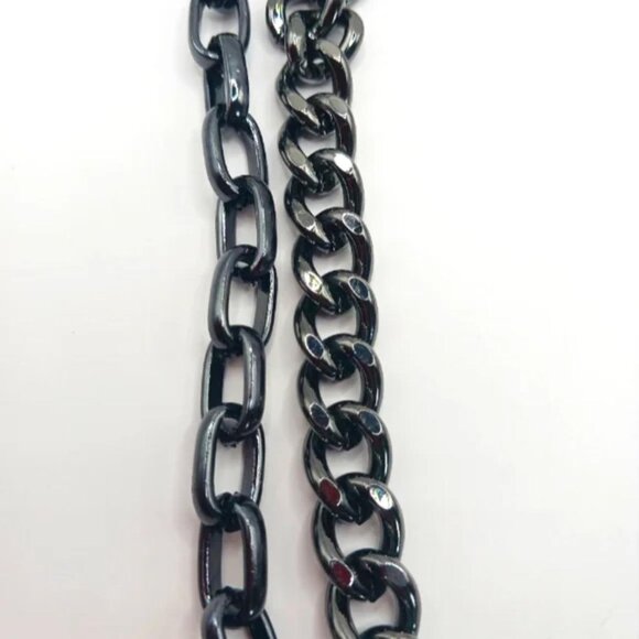 COPY  Mens Heavy Black Metal Pants or Wallet Chain Double Layer 22 inch… - Picture 5 of 9